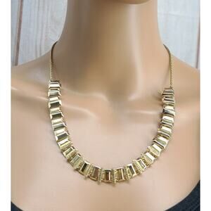 Kendra Scott HARPER Slide Closure Gold Tone Necklace/Choker Pave Crystal Accents